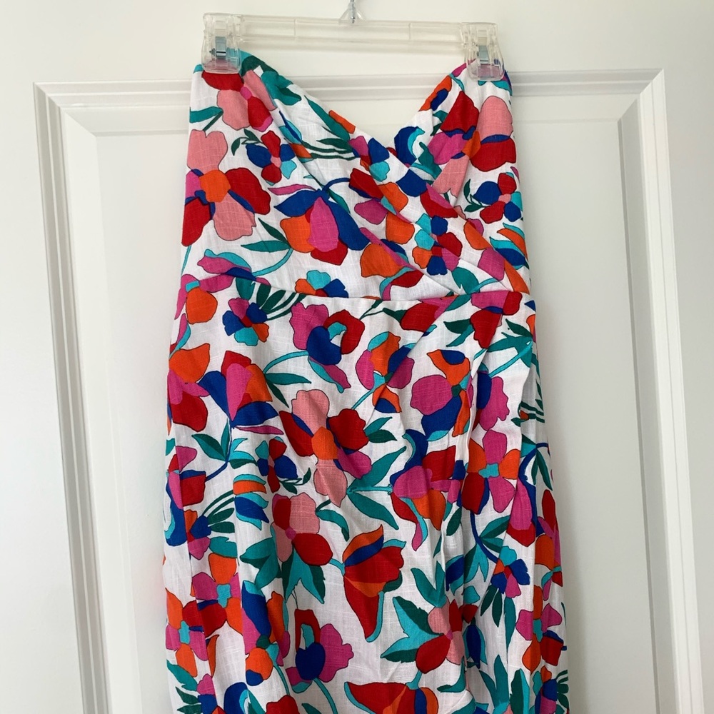 Colorful strapless dress